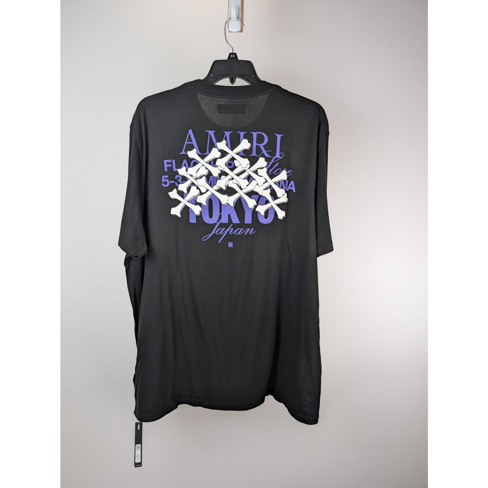 Amiri o1rshd1 3XL Bones Stacked Cotton T-shirt Tokyo in Black Size US XXL / EU 58 / 5 - 16 Thumbnail
