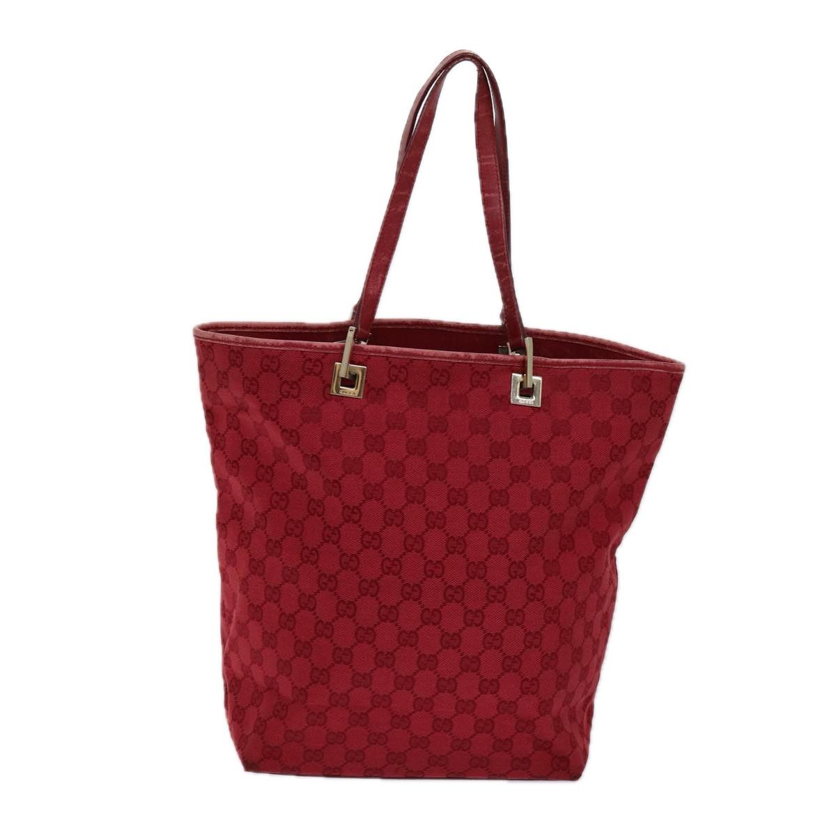 Gucci Gg Canvas Red Canvas Tote Bag (Pre-Owned) Size ONE SIZE - 1 Thumbnail