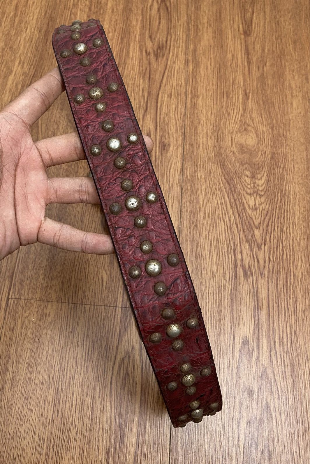 Japanese Brand Studded aligator belt Size ONE SIZE - 3 Thumbnail