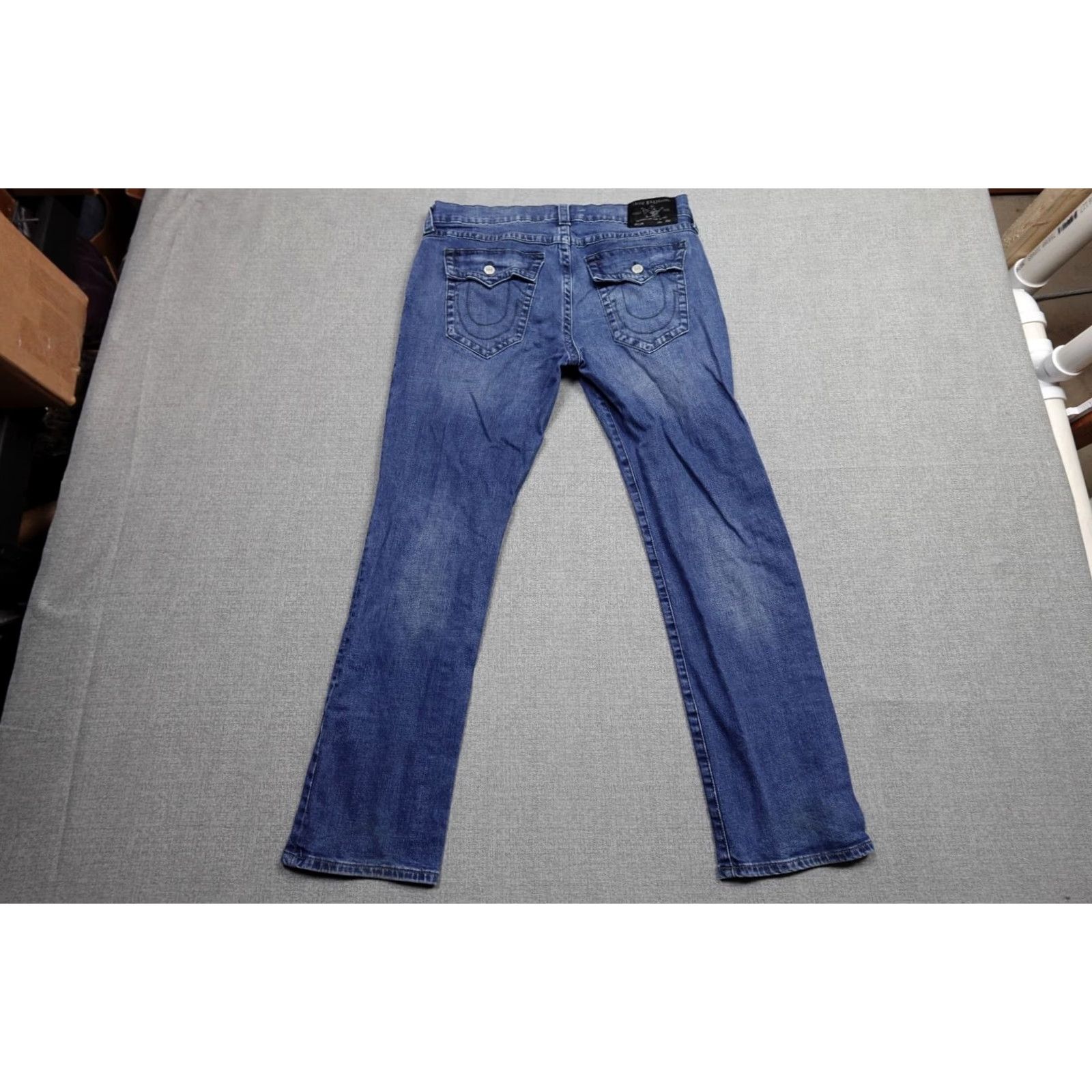 True Religion True Religion Jeans Mens 38x34 Blue Ricky Relaxed Straight Western Stretch Jeans Size US 38 / EU 54 - 4 Thumbnail