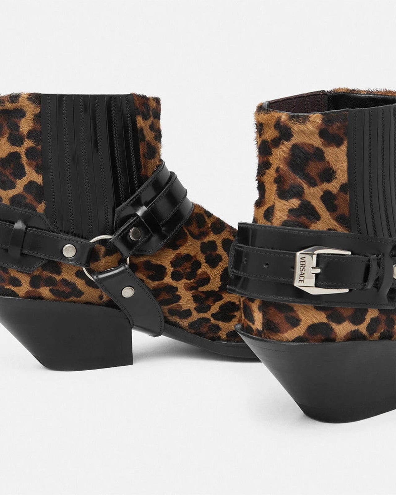 Versace Versace Leopard Texano Ankle Boots Size US 5 / IT 35 - 4 Thumbnail