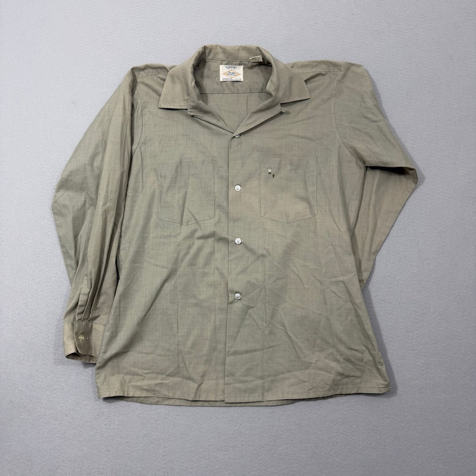 Vintage Vintage Arrow Decton Perma Iron Loop Collar Shirt Medium 50s Size US M / EU 48-50 / 2 - 2 Thumbnail