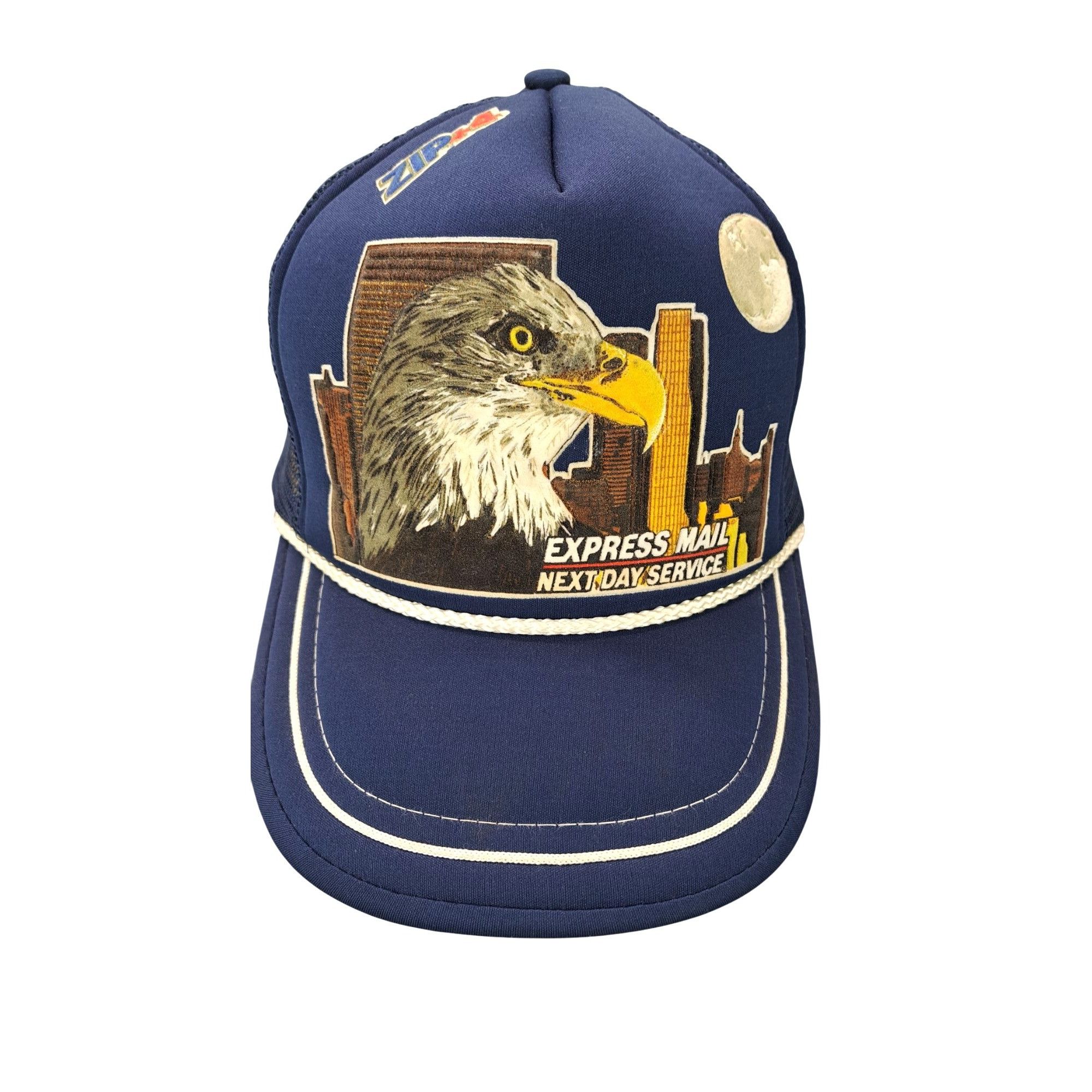 Vintage Vintage USPS Trucker Hat Mail Eagle Blue Mesh Snapback Size ONE SIZE - 3 Thumbnail