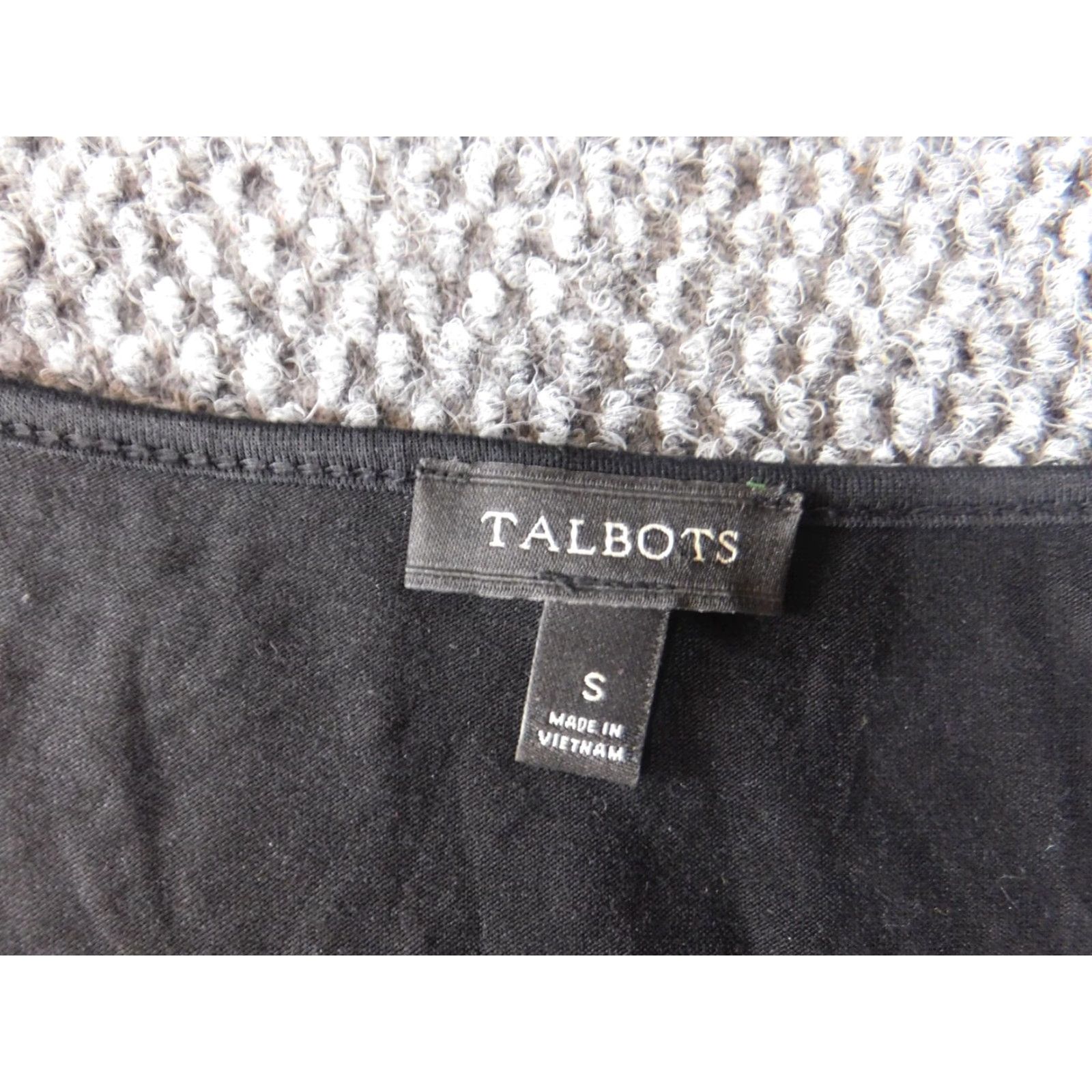 Talbots Talbots Womens Blouse Small Black Pullover Crew Neck Long Sleeve Ruffle Top Designer Top Womens S Black Casual Shirt Size S / US 4 / IT 40 - 5 Thumbnail