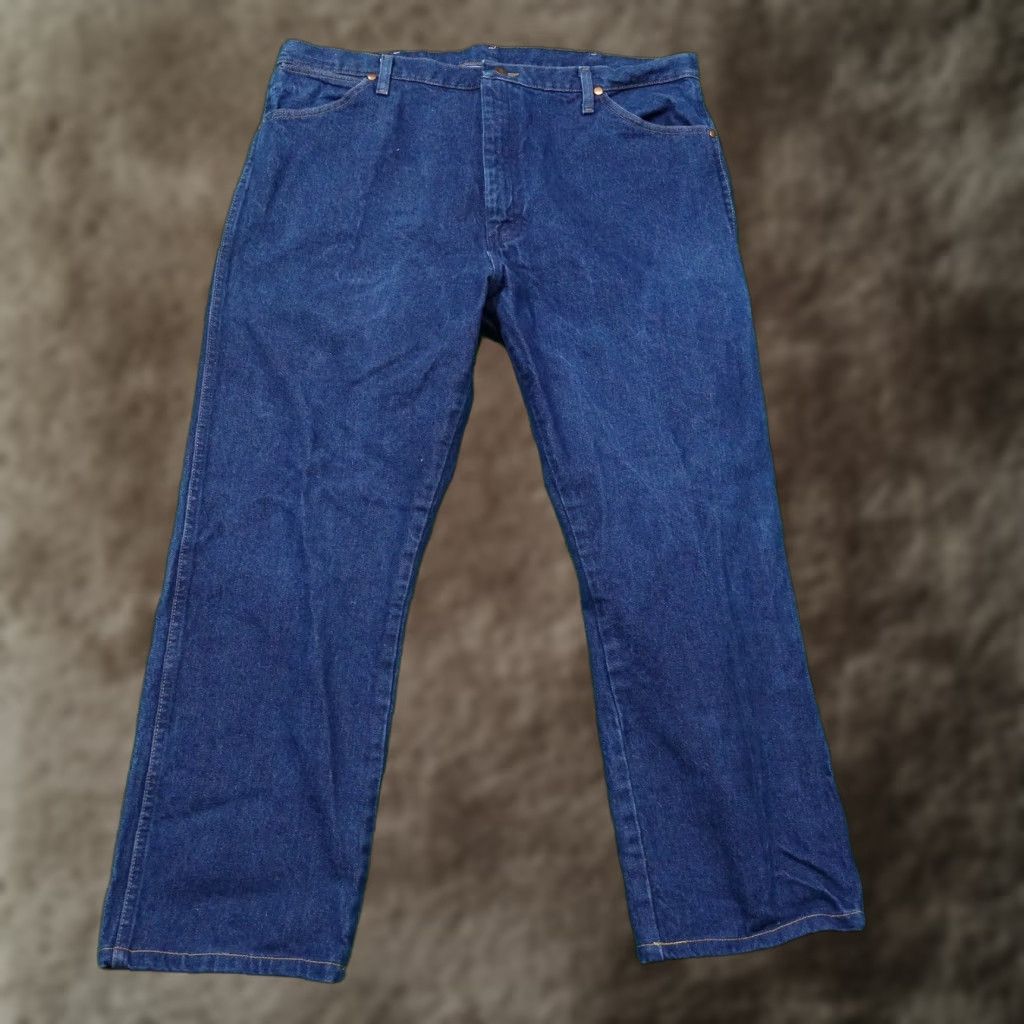 Wrangler Wrangler Jeans Men 40x30 Denim Straight Leg Western Cowboy Workwear Cotton Blue 2000s Size US 40 / EU 56 - 1 Thumbnail