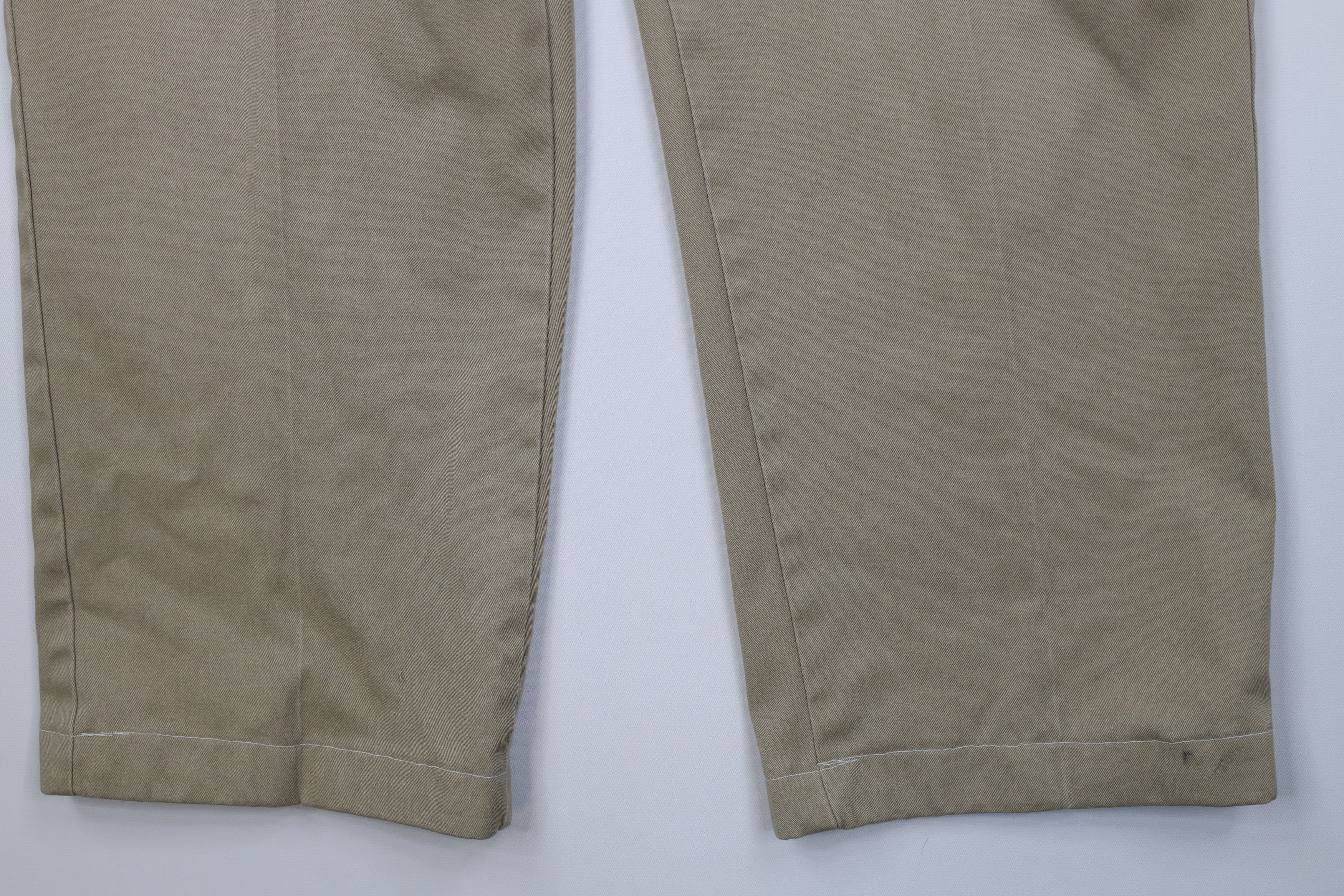 Dickies Vintage 90s Dickies Loose Fit Wide Leg Pants Beige USA Size US 34 / EU 50 - 4 Thumbnail
