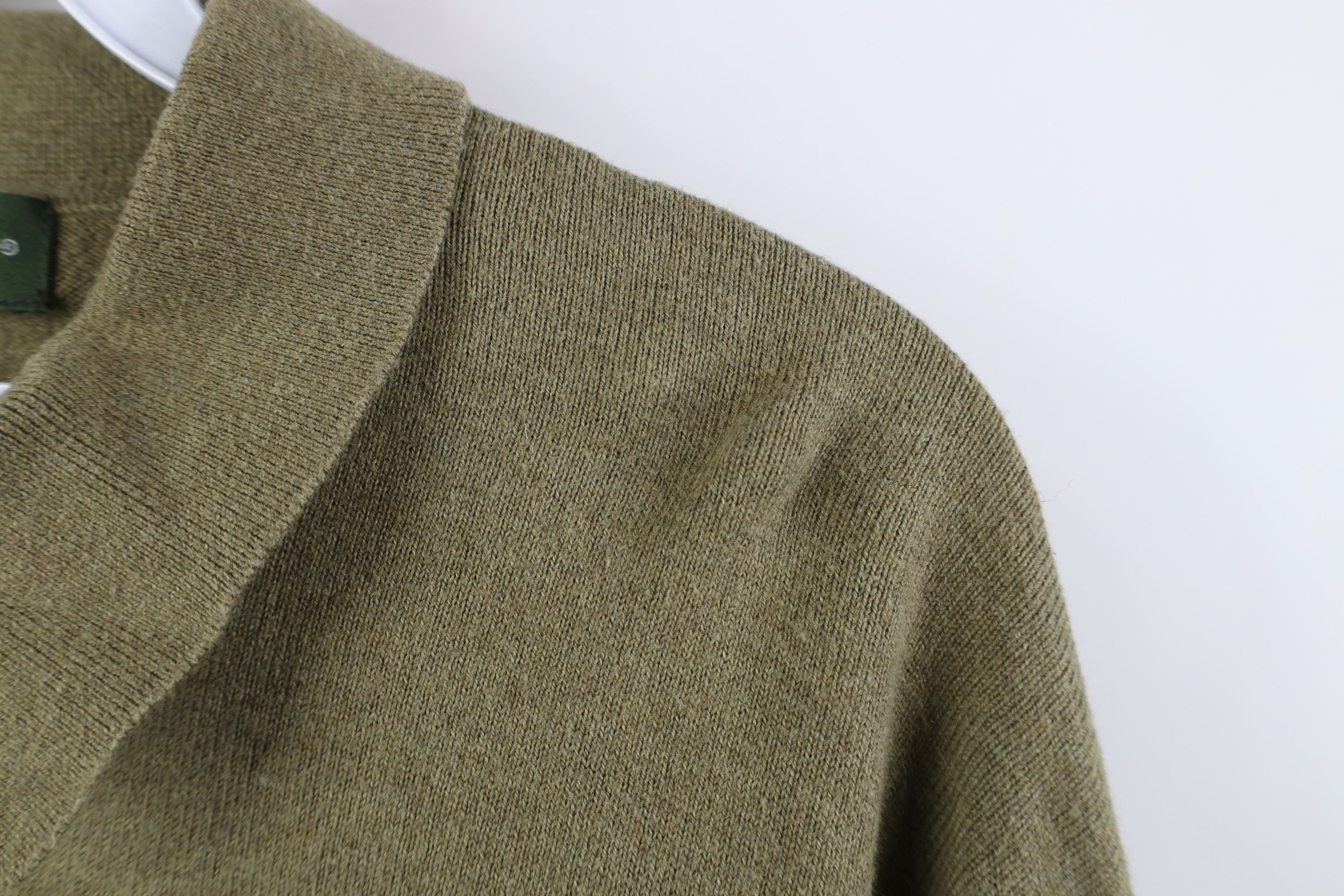 Orvis Vintage Orvis Cashmere Blend Knit Collared Sweater Green Size US XL / EU 56 / 4 - 4 Thumbnail