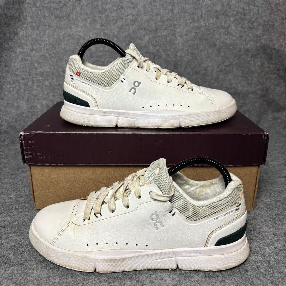 On On The Roger Advantage White Leather Running Shoes Women 8.5 Size US 8.5 / IT 38.5 - 2 Thumbnail
