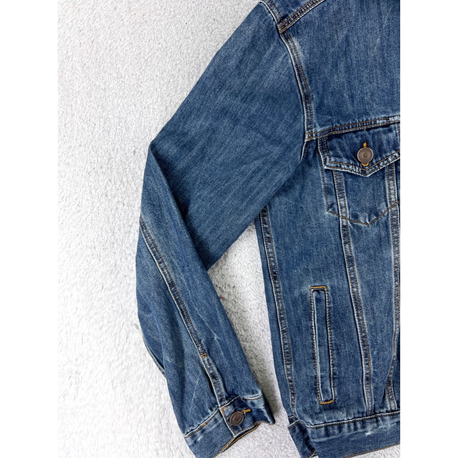 Vintage VINTAGE Americanino Denim Jacket Womens Small Blue Trucker Cotton Blend Button Pocket 80s 90s Size 28" / US 6 / IT 42 - 3 Thumbnail