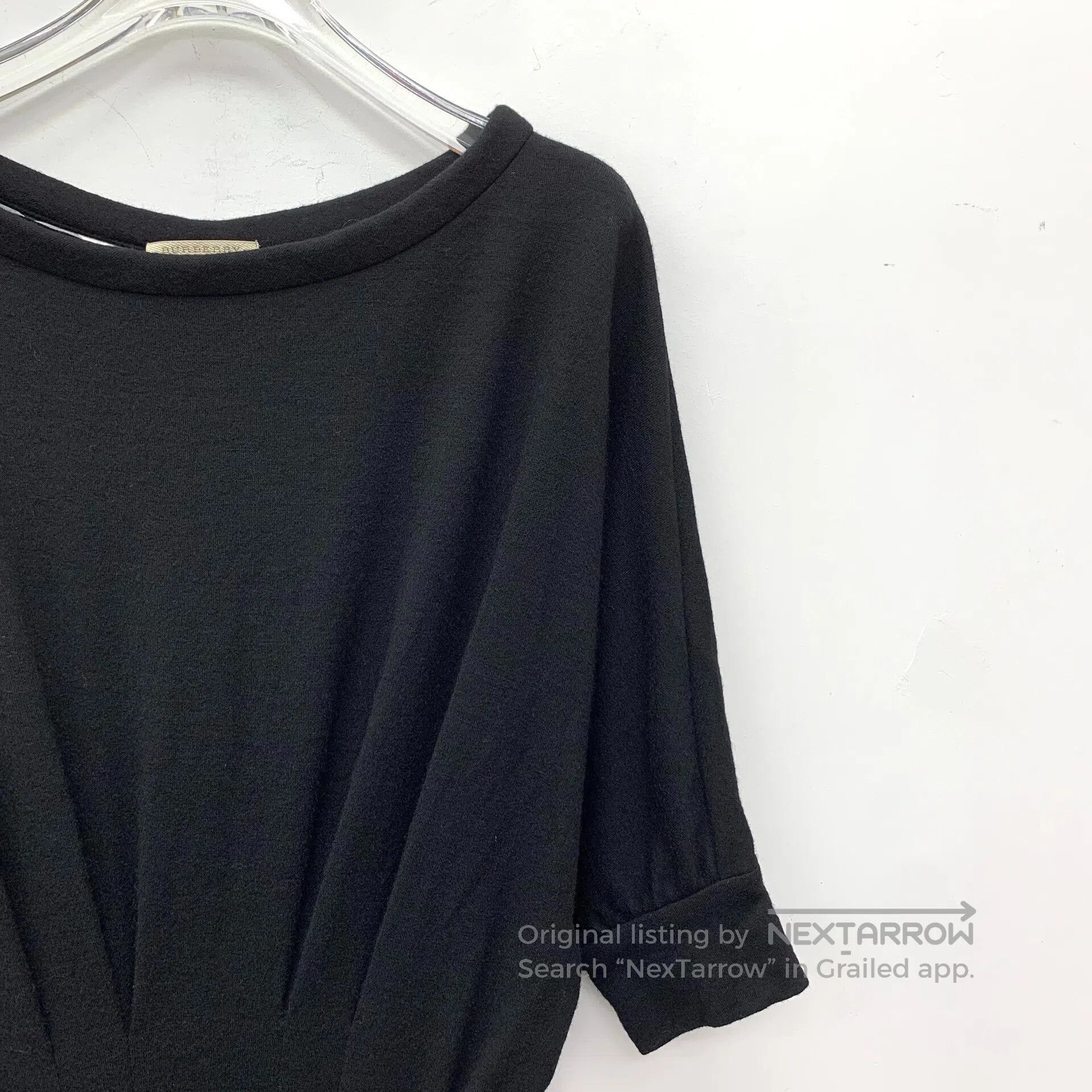 Burberry Burberry Black Wool Collar with Buckle Design Short Sleeve Size XS / US 0-2 / IT 36-38 - 3 Thumbnail