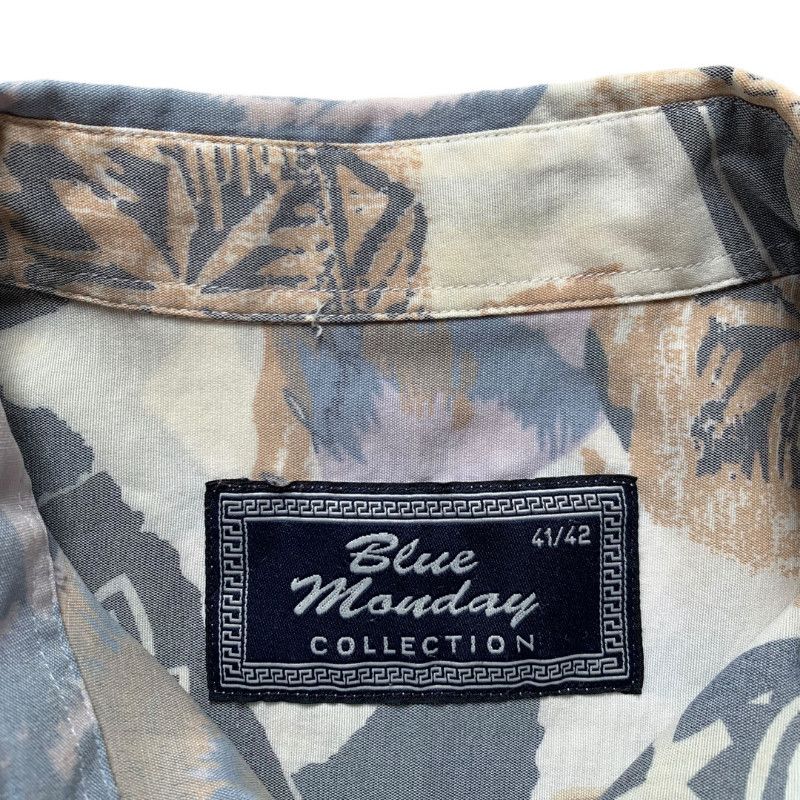 Vintage Vintage summer shirt with crazy patterns - Blue Monday Size US L / EU 52-54 / 3 - 3 Thumbnail