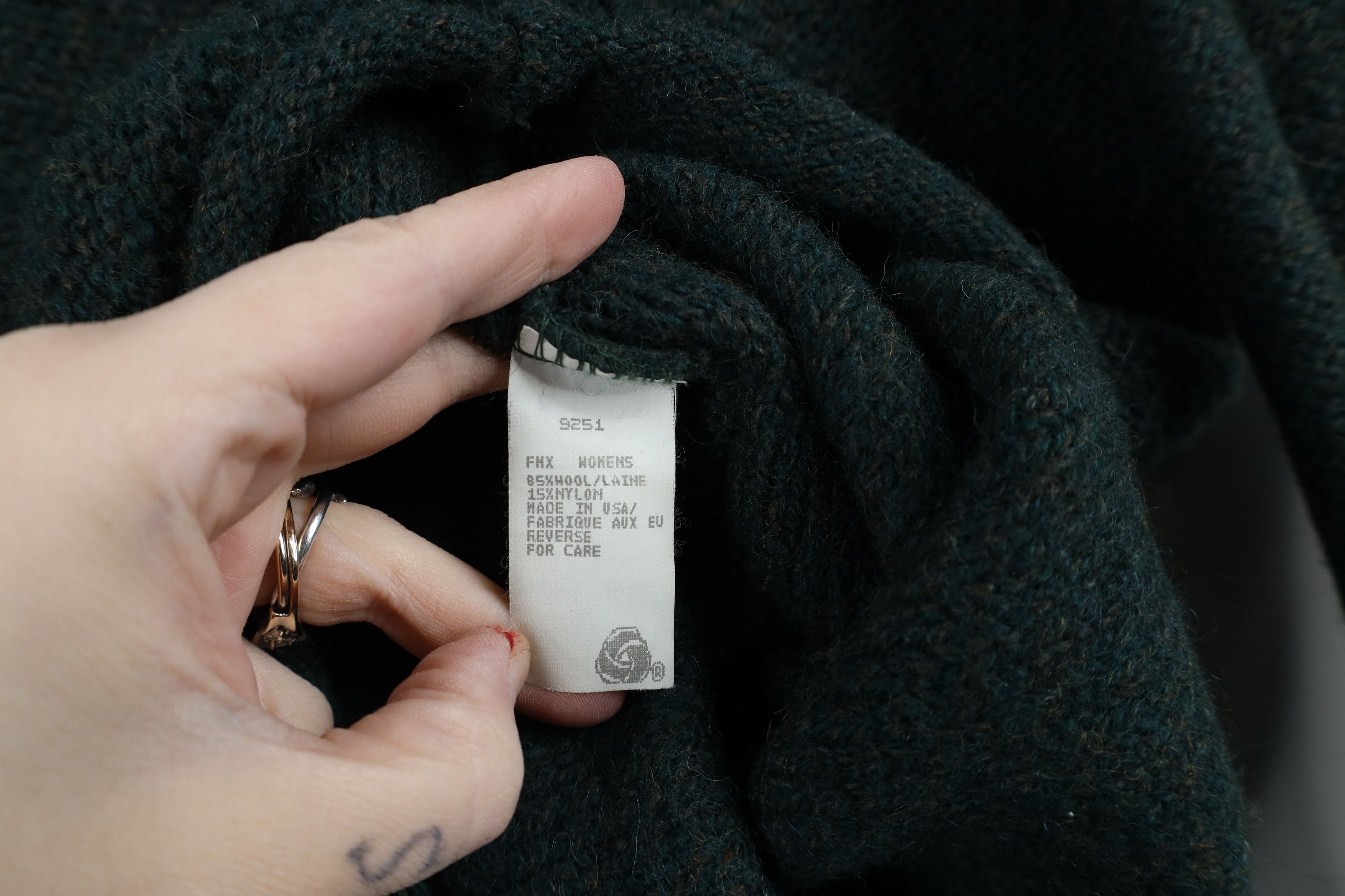 Vintage × Woolrich Woolen Mills Vintage 90s Woolrich Blend Marled Knit Sweater Green USA Size S / US 4 / IT 40 - 5 Thumbnail