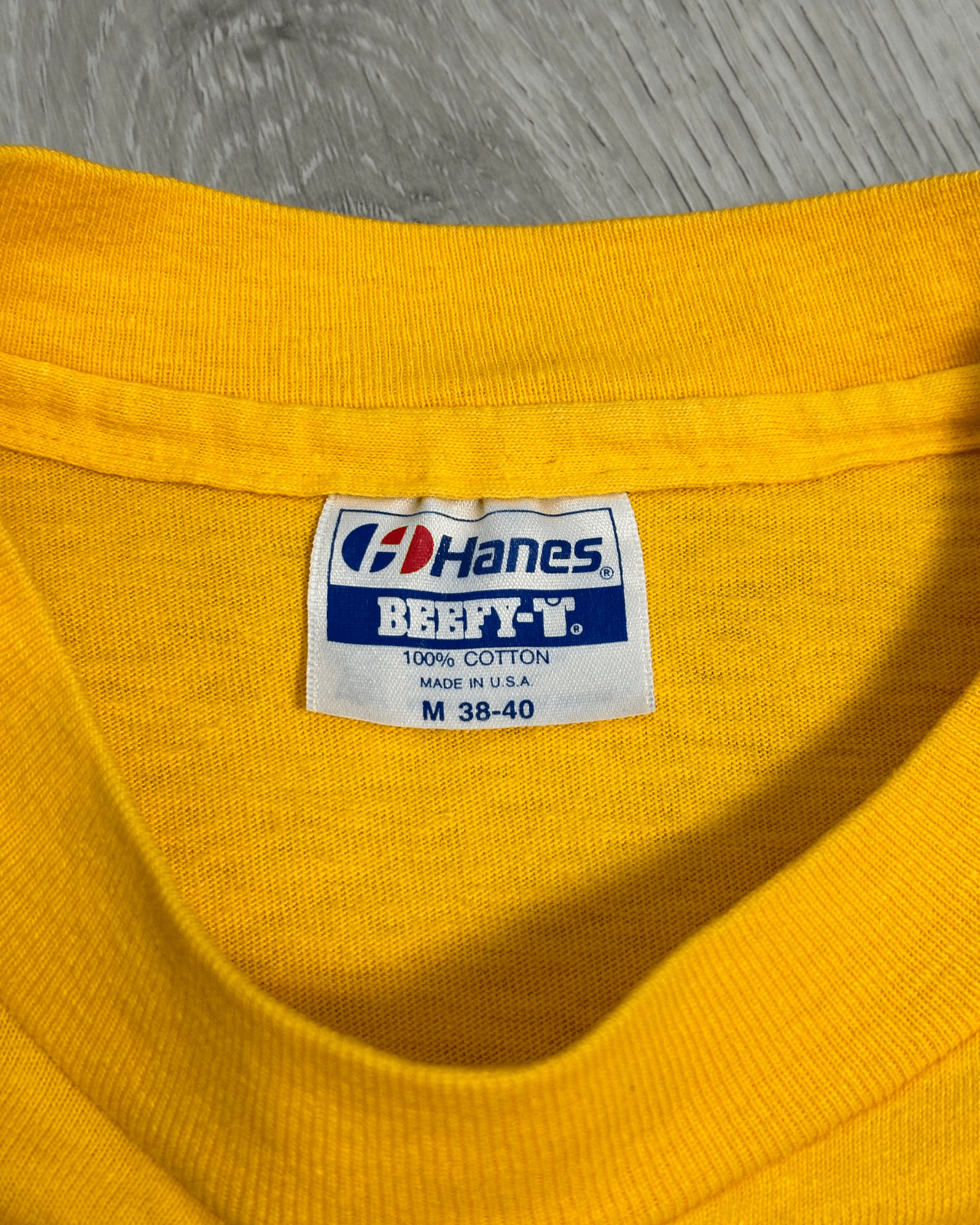 Hanes × Vintage Vintage Hanes Beefy Football Single Stitch T-Shirt - Medium Size US M / EU 48-50 / 2 - 5 Thumbnail