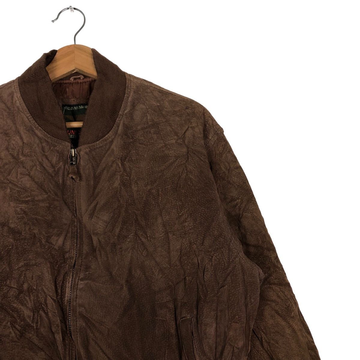 Japanese Brand 🔥Vtg Bomber Leather Jacket Uniqlo Japan Issey Miyake Size US L / EU 52-54 / 3 - 6 Thumbnail