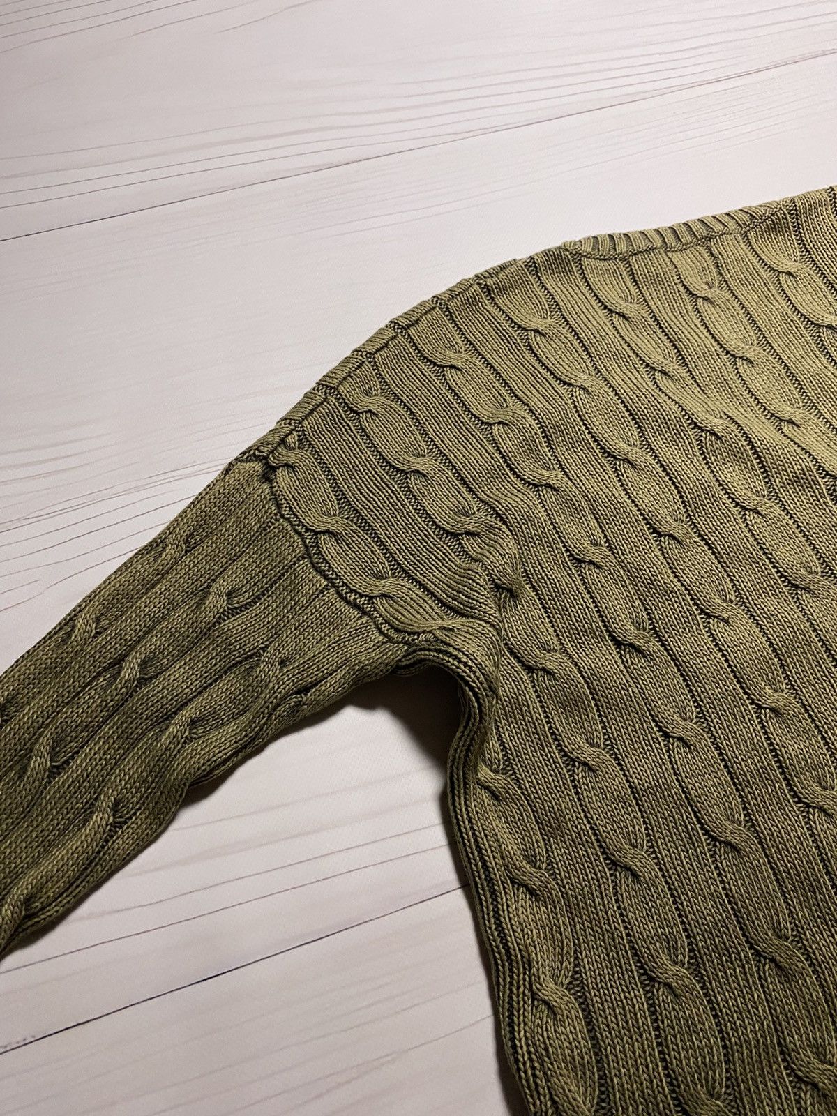 Polo Ralph Lauren Vintage Polo Ralph Lauren cable knit oversize V-neck sweater Size XS / US 0-2 / IT 36-38 - 19 Thumbnail