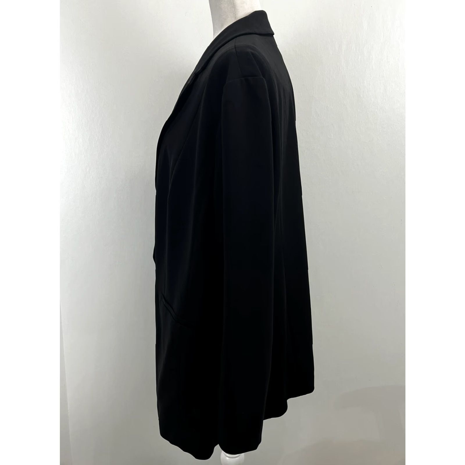 Talbots Talbots Blazer Jacket Black 22W Plus Long Sleeve Single Button Career NEW! 89 Womens Blazer Size 3XL / US 20-22 - 2 Thumbnail