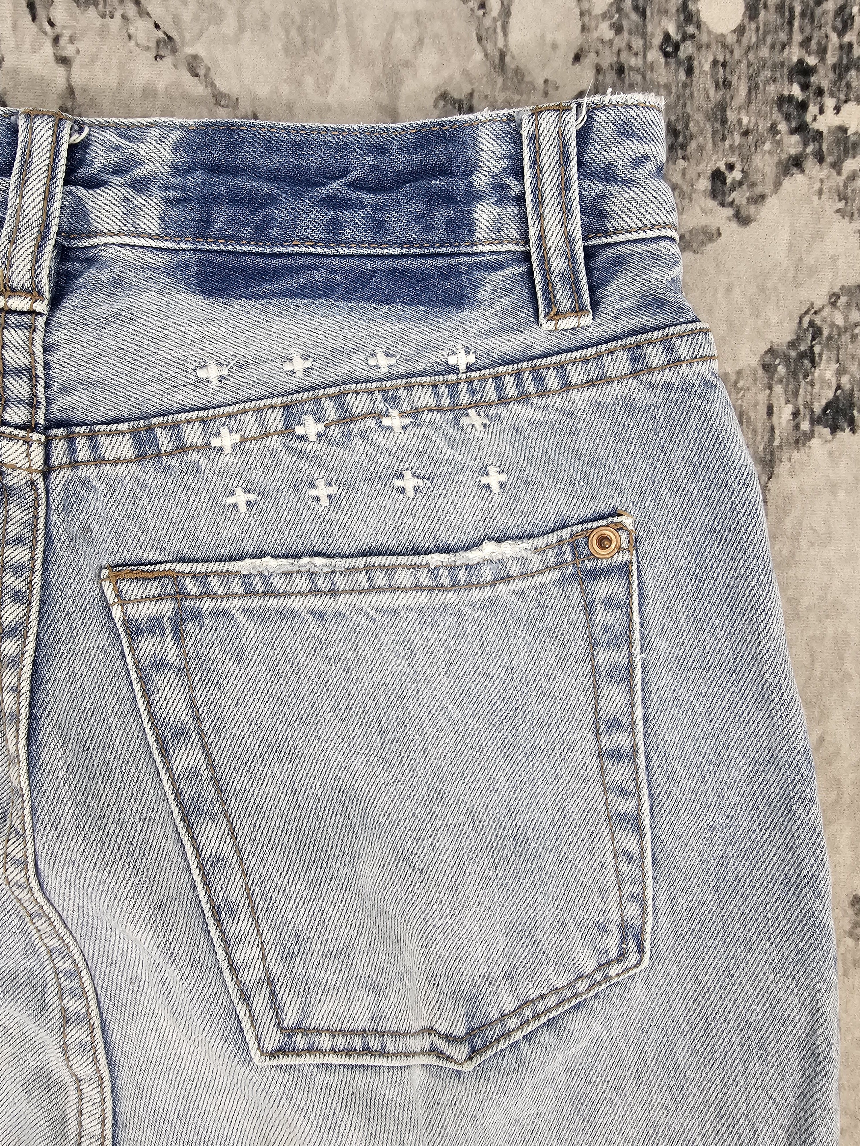 Ksubi KSUBI Light Blue Faded Design High Rise Cropped Jean JB0267 Size 26" / US 2 / IT 38 - 9 Thumbnail