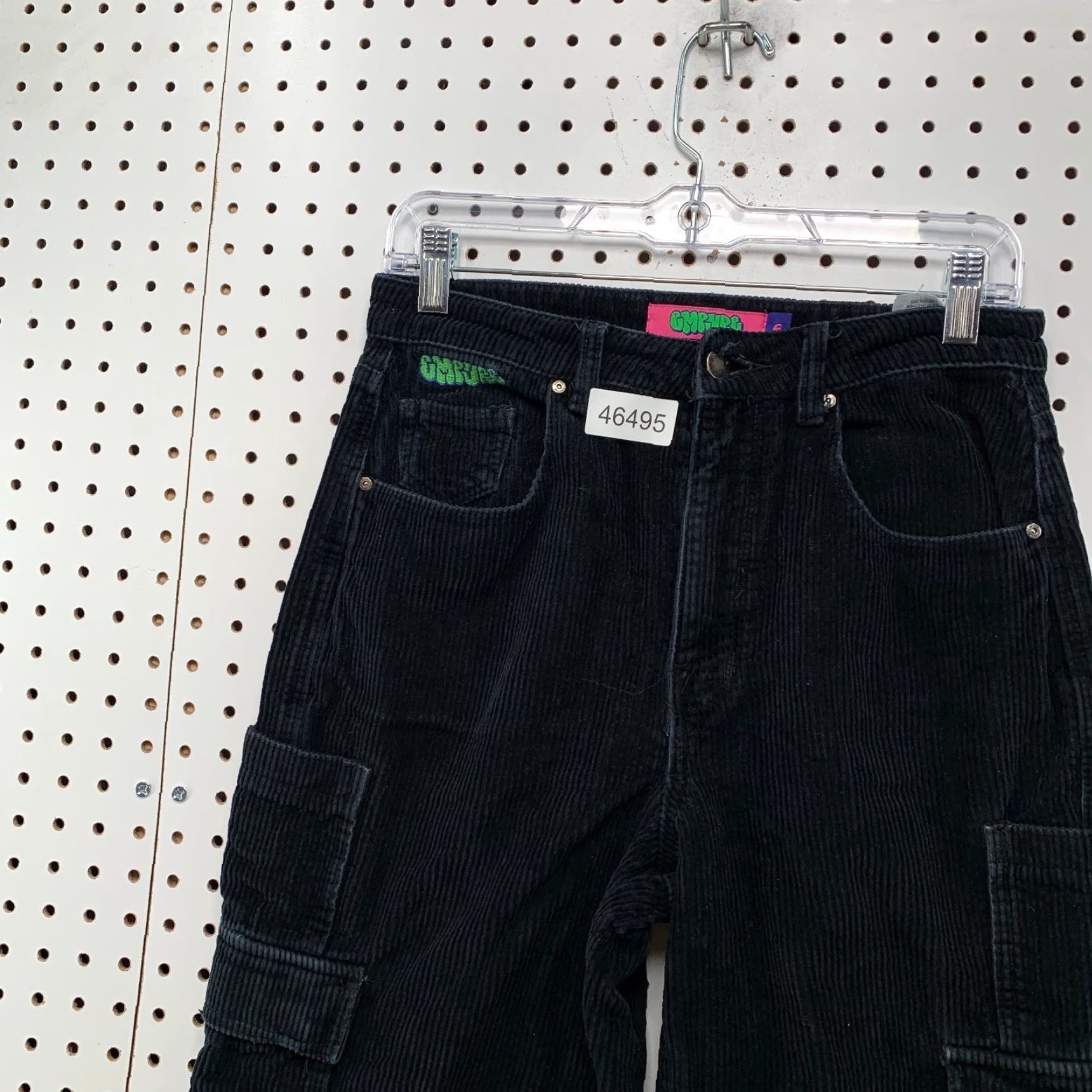 Empyre Empyre Tori Corduroy Pants Womens Size 6 Black Skater Loose Fit Baggy 28x28 Size 28" / US 6 / IT 42 - 7 Thumbnail