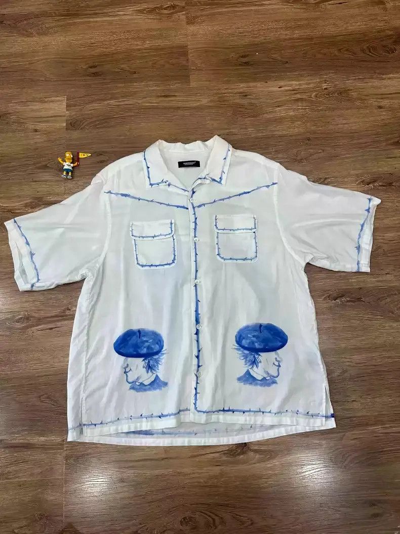 Undercover undercover 21ss blue and white porcelain graffiti