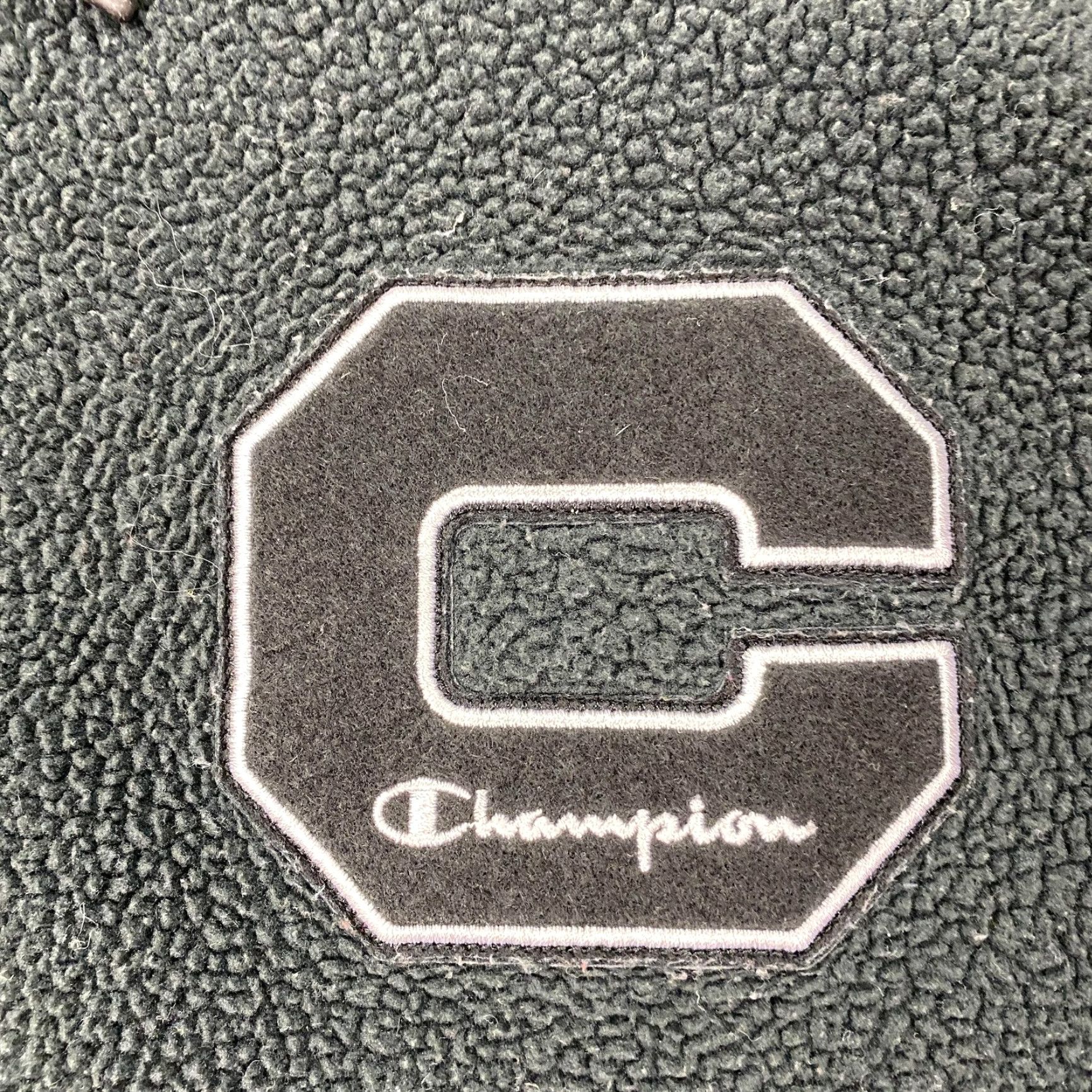 Champion VINTAGE Champion Hoodie 2XL Green Pullover Sherpa Fleece 1/4 Zip Pocket C Logo Mens Size US XXL / EU 58 / 5 - 2 Thumbnail