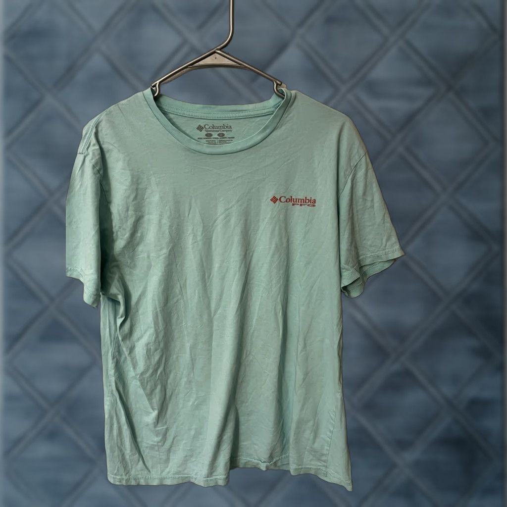 Vintage Columbia PFG Short Sleeve Shirt Mens Large Light Blue Outdoor Fishing T-Shirt Size US L / EU 52-54 / 3 - 1 Thumbnail