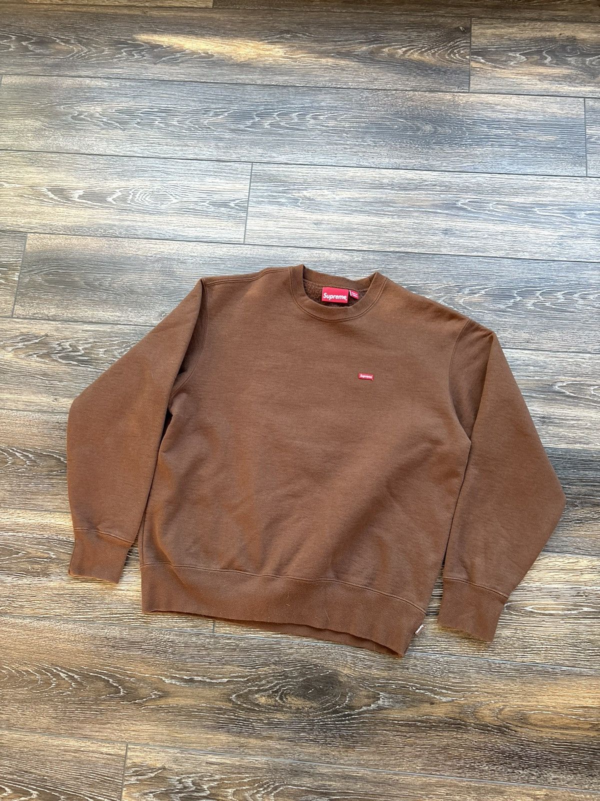 Supreme Supreme Small Box Crewneck Brown Size US S / EU 44-46 / 1 - 1 Thumbnail