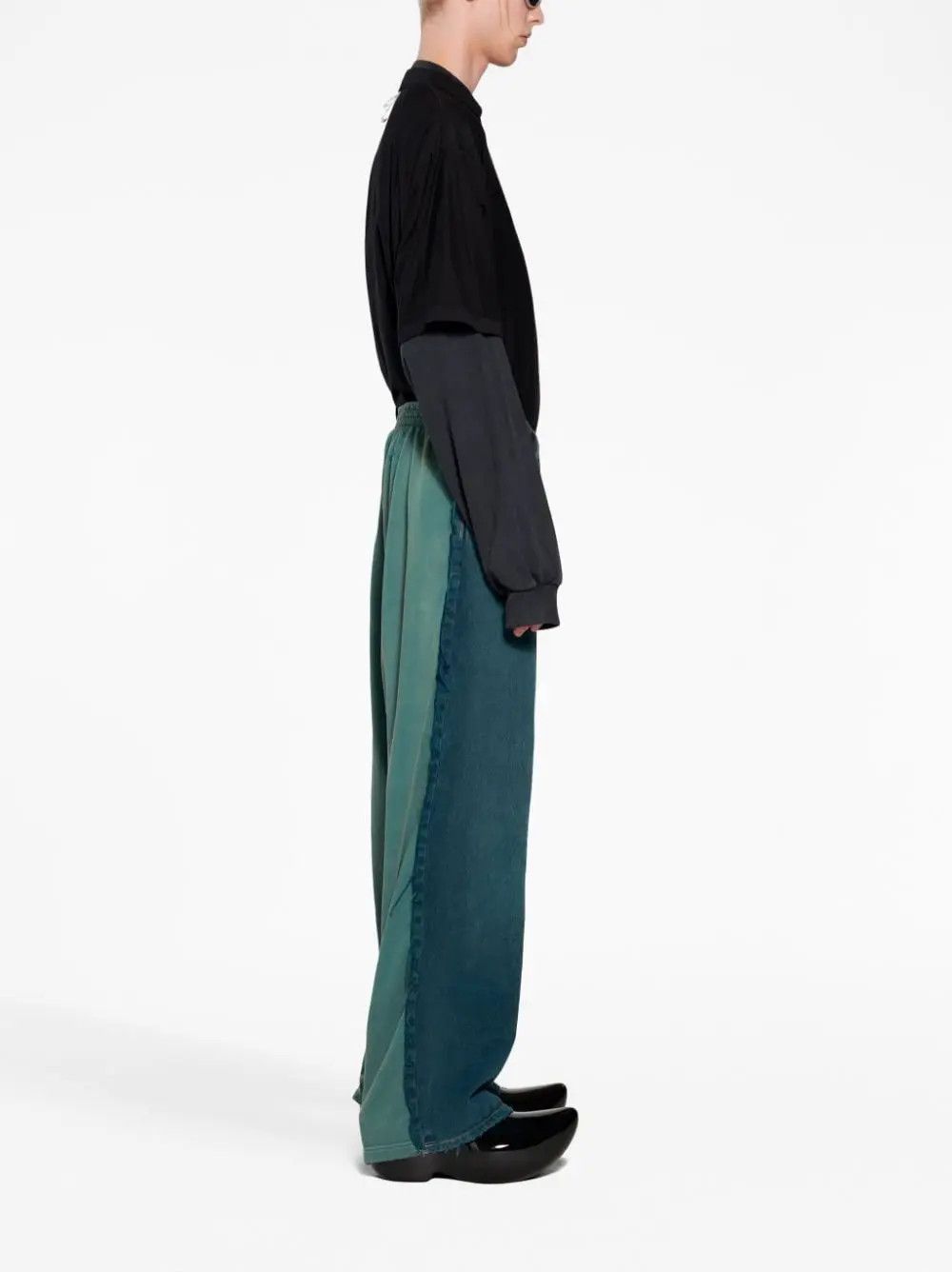 Balenciaga o1mt1gz0525 Hybrid Baggy Jean Pant in Blue Size US 28 / EU 44 - 3 Thumbnail