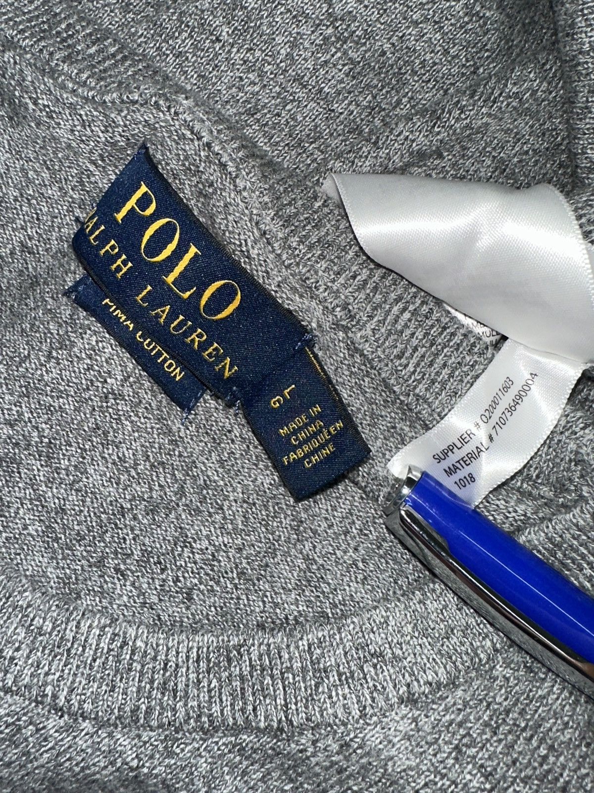 Polo Ralph Lauren Polo Ralph Lauren Sweatshirt/Jumper silver Large Size US L / EU 52-54 / 3 - 3 Thumbnail
