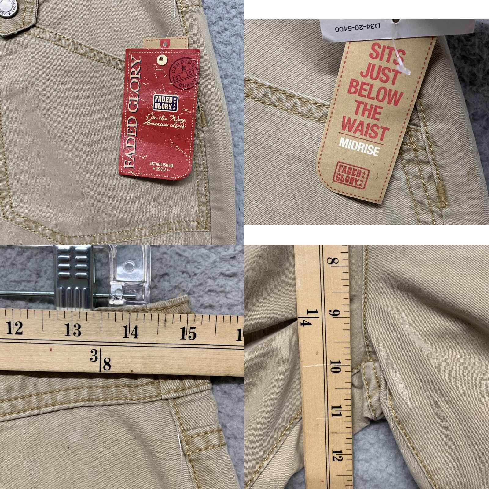 Faded Glory Faded Glory Cargo Pants Missy 6 Tan NWT Jeans Pants Cargo Size 28" / US 6 / IT 42 - 8 Thumbnail