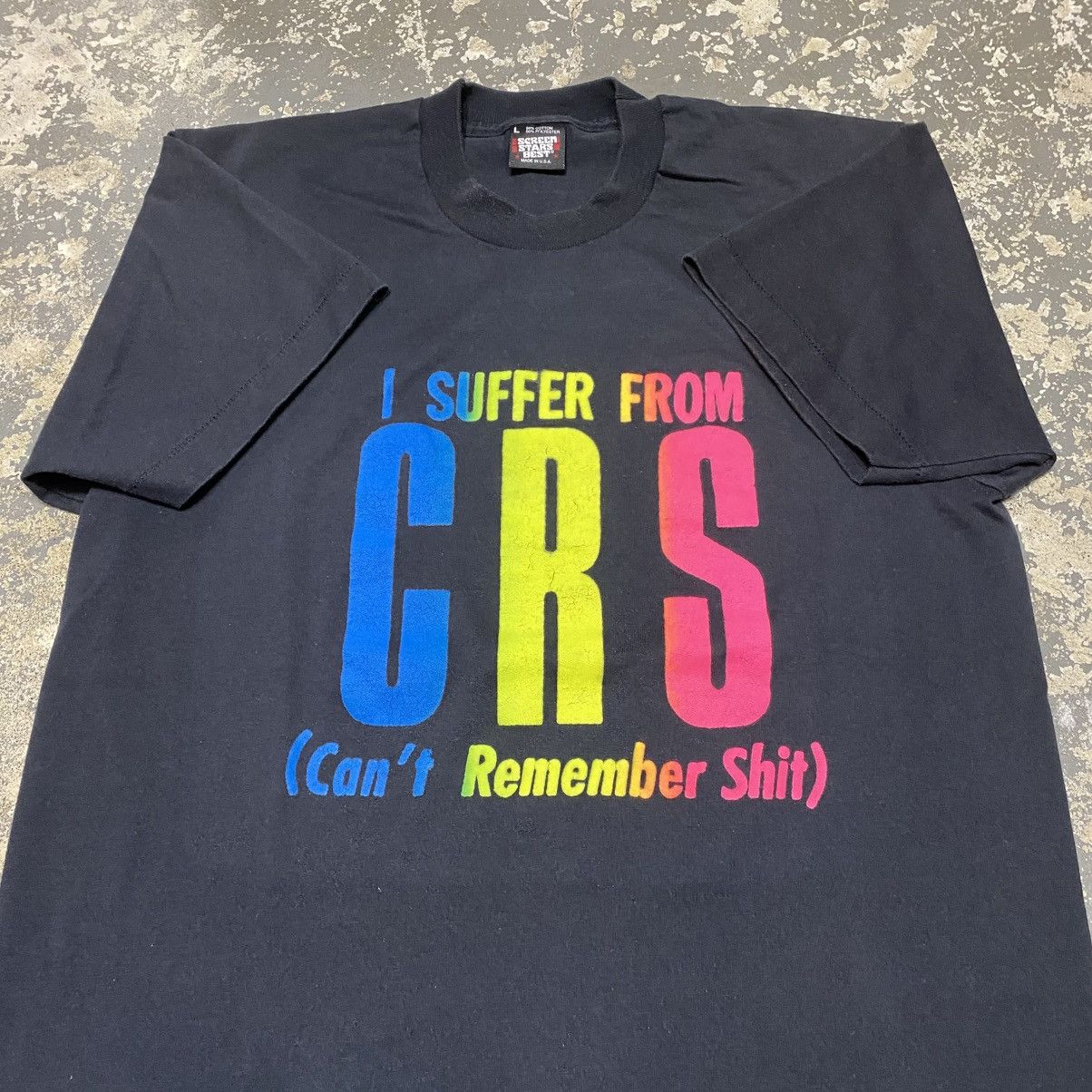 Japanese Brand × Vintage Vintage I Suffer From CRS Can’t Remember Shit Funny Tshirt Size US L / EU 52-54 / 3 - 4 Thumbnail