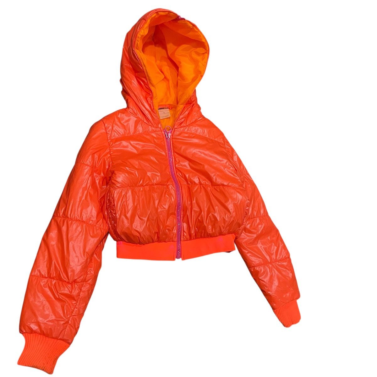 Adidas × Stella McCartney Adidas Stella McCartney StellaSport Hooded Crop Puffer Size L / US 10 / IT 46 - 3 Thumbnail