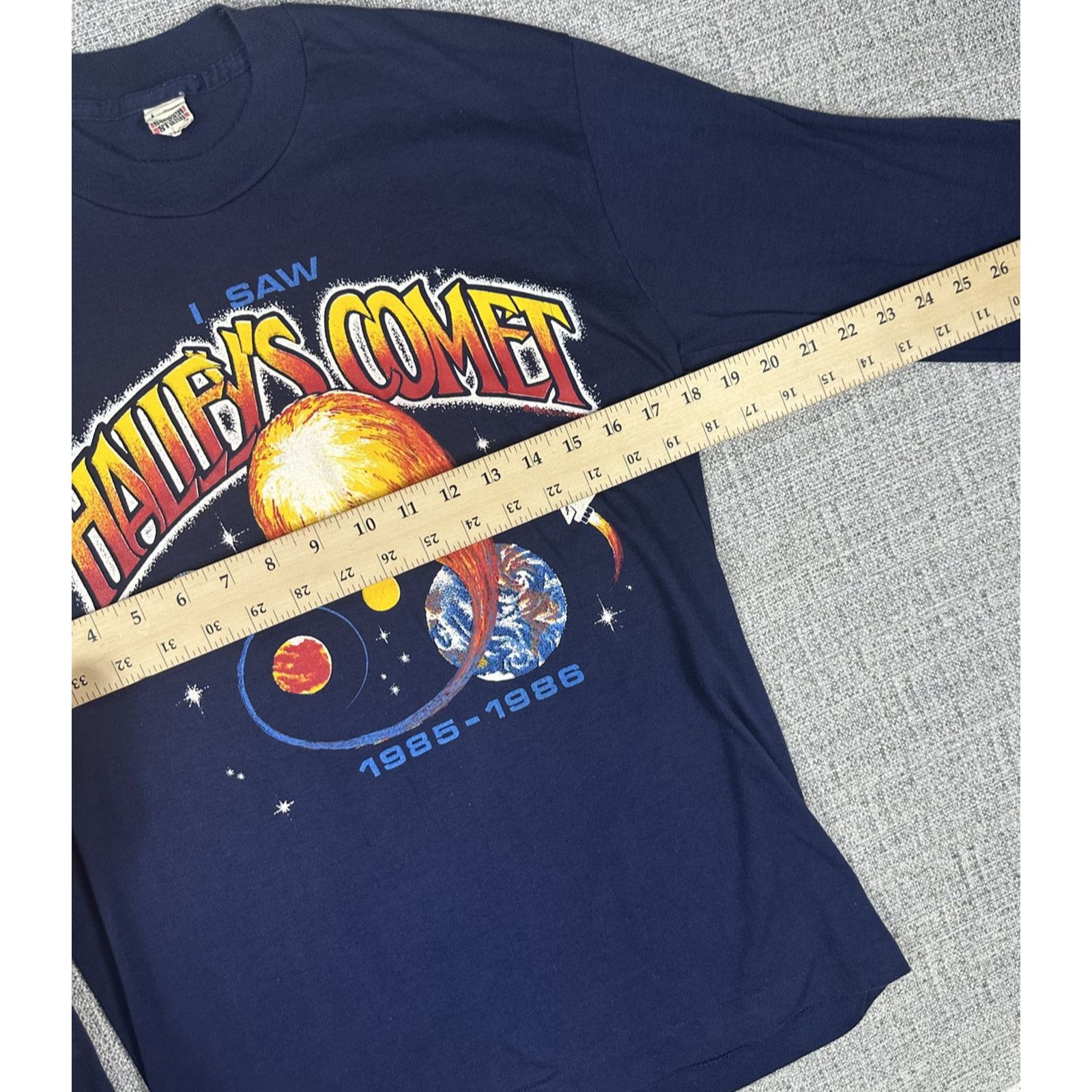 The Unbranded Brand Halley's Comet Shirt Sz Small Space Graphic Long Sleeve 80s Size US S / EU 44-46 / 1 - 3 Thumbnail