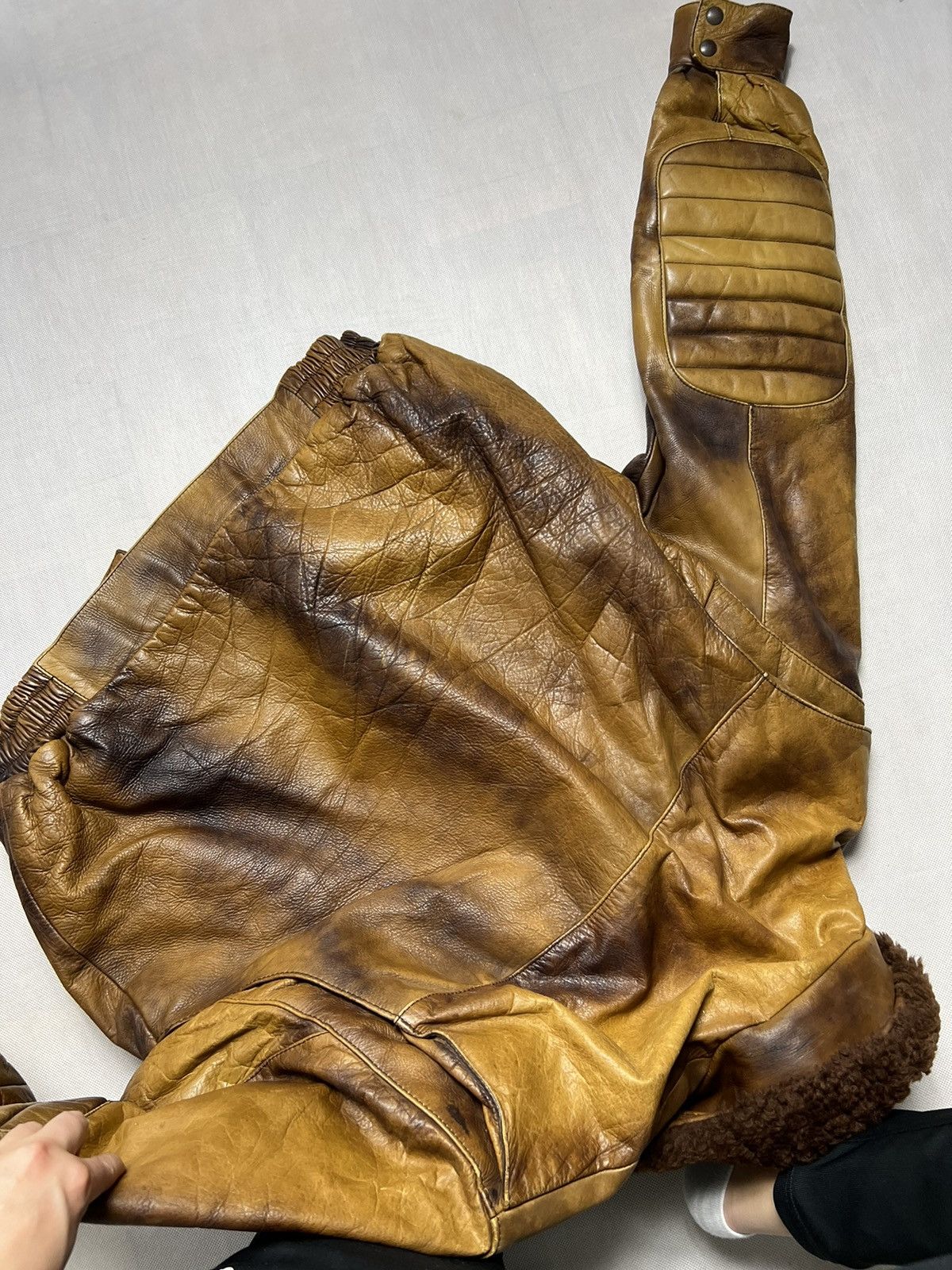 Vintage Heavy Leather Jacket F.T. vintage 80’s 90’s motocycle Size US XL / EU 56 / 4 - 8 Thumbnail
