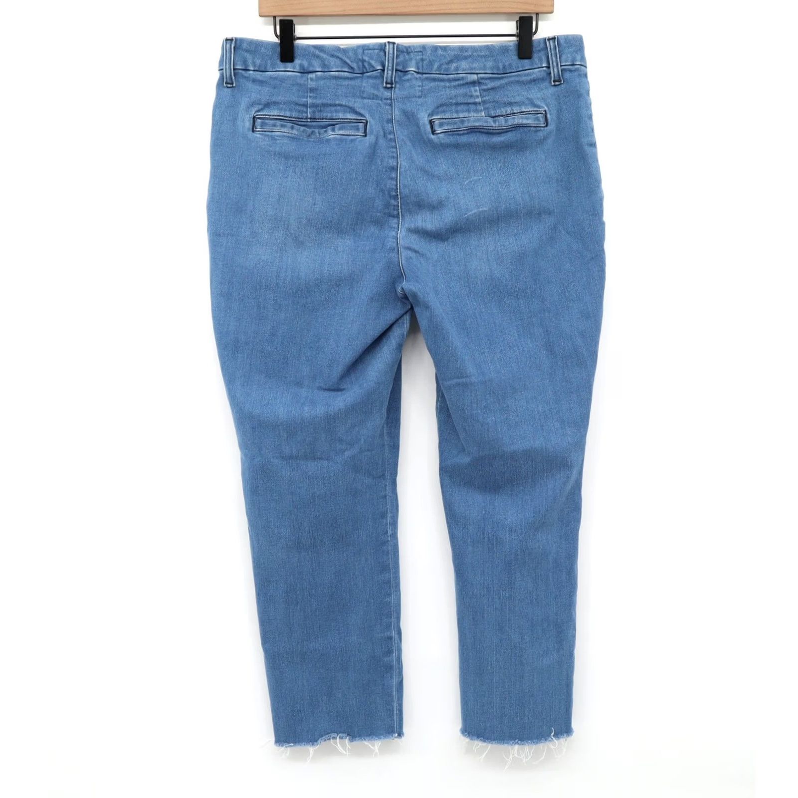 Frank & Eileen Frank & Eileen Jeans Cropped Women 12 Denim Blue Cotton Polyester Elastane Pockets Inseam 25" Rise 9.5" Regular Stretch Vintage No Size ONE SIZE - 2 Thumbnail
