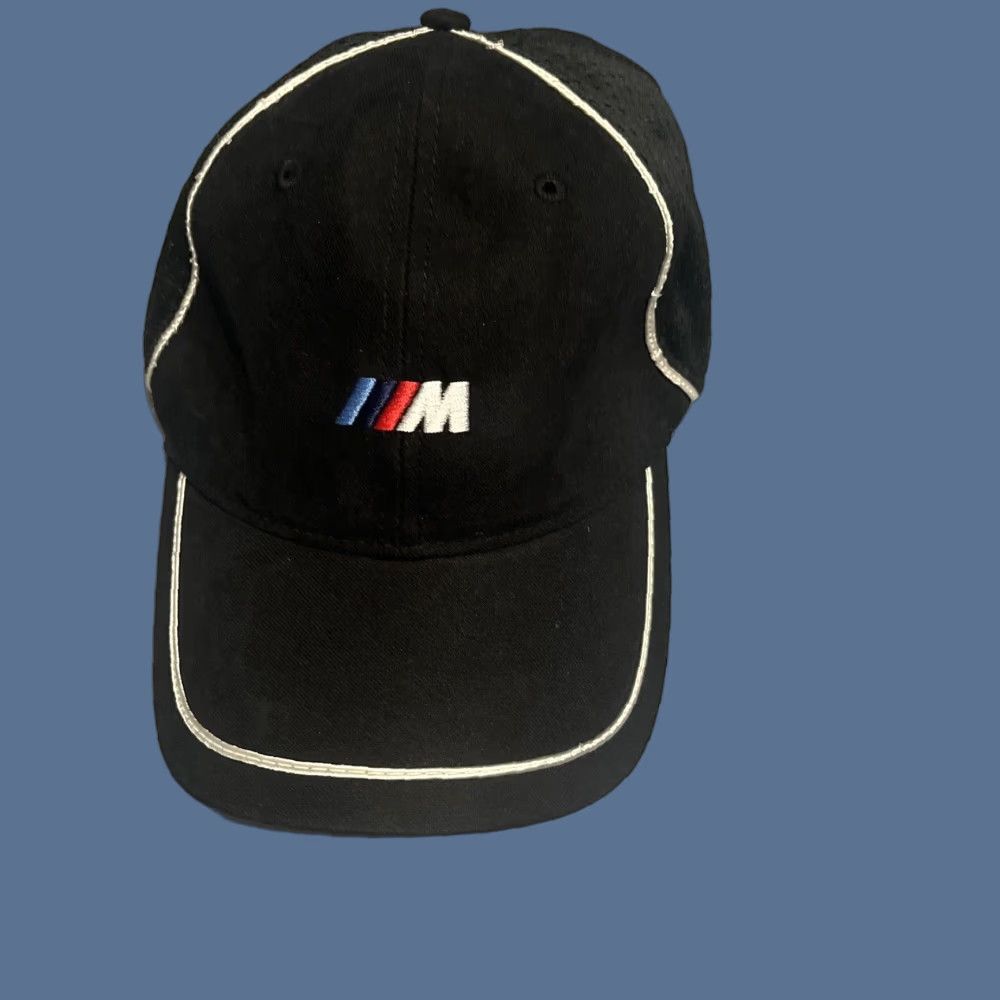 BMW BMW Hat Unisex One Size Adjustable Black Striped M Series Red Stripe Driving Cap Size ONE SIZE - 1 Thumbnail