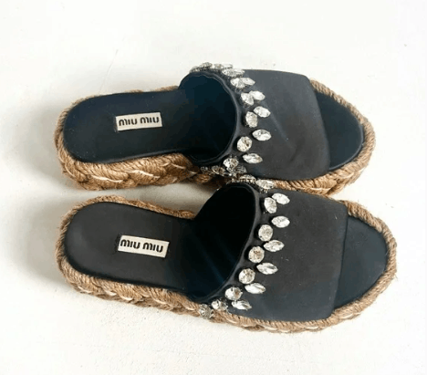 Miu Miu Miu Miu | Platform Crystal Slides Size US 6 / IT 36 - 2 Thumbnail