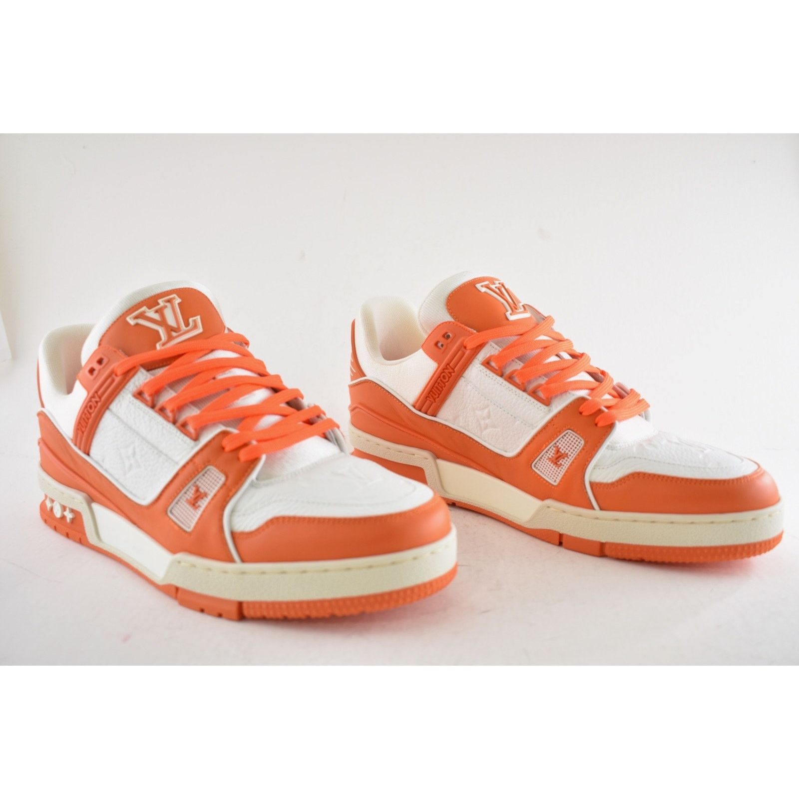 Louis Vuitton Louis Vuitton Orange White Empreinte Leather Low Trainer Size US 9 / EU 42 - 5 Thumbnail