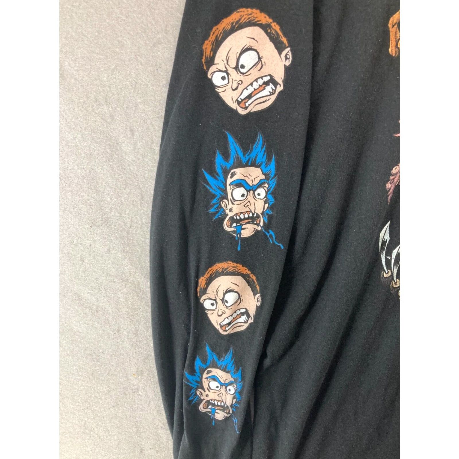 Ripple Junction VINTAGE Ripple Junction Rick and Morty T-Shirt Adult Long Sleeve Crew Neck Cotton Black Graphic Print Cartoon 90s Mens Size US L / EU 52-54 / 3 - 2 Thumbnail