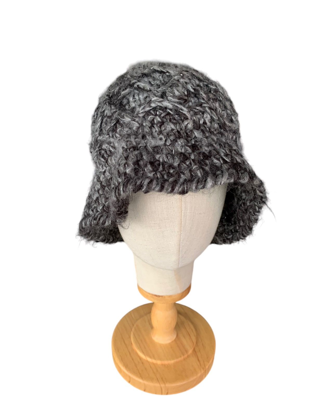 Japanese Brand × Kapital × Vintage Rare Hairy Unknown Distressed Knitted Crochet Bucket Hat Size ONE SIZE - 4 Thumbnail
