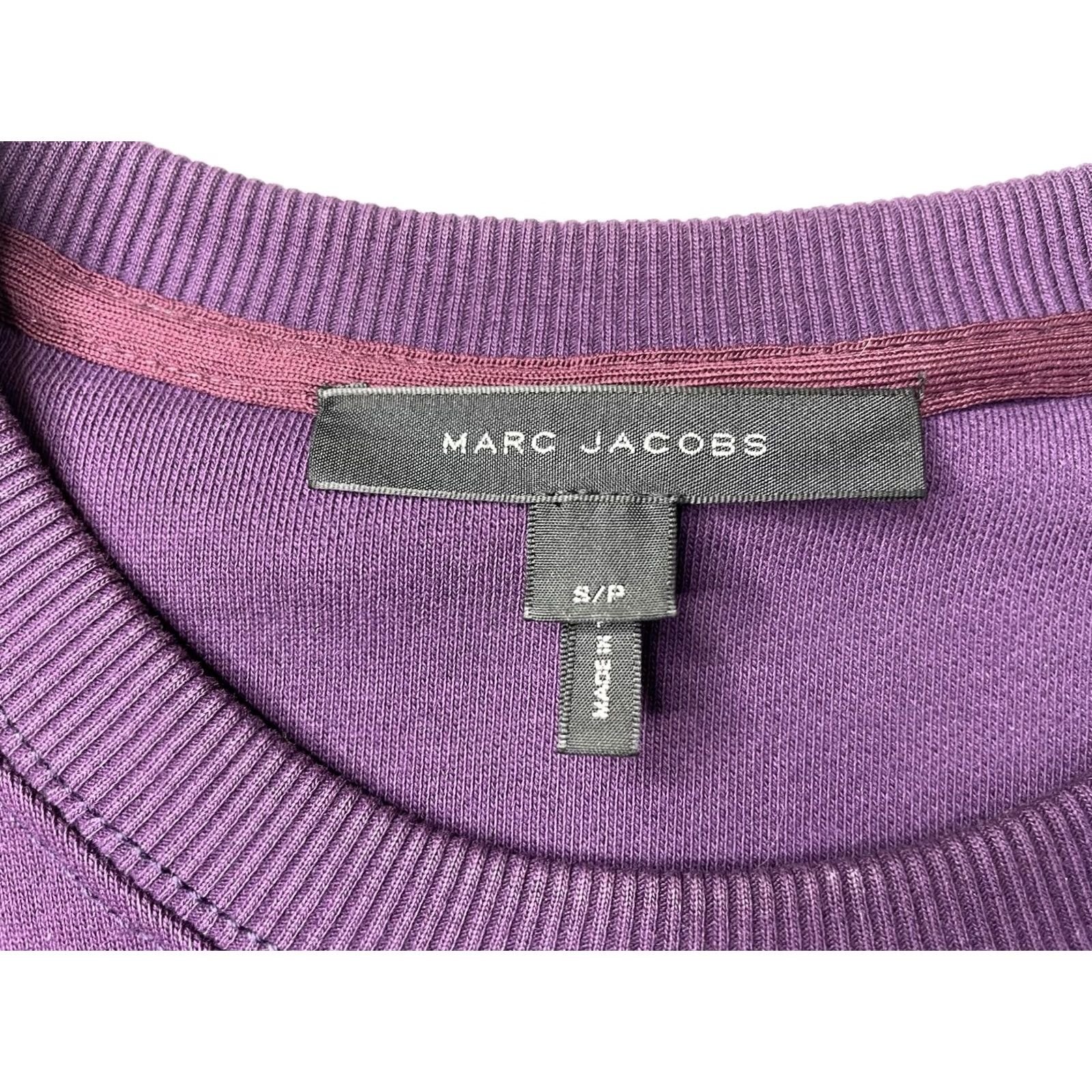 Marc Jacobs VINTAGE Marc Jacobs Purple Embellished Logo Sweatshirt Sequin Graphic Womens Size S Size S / US 4 / IT 40 - 2 Thumbnail