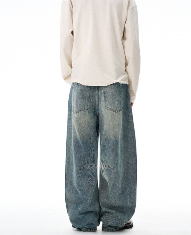 Japanese Brand American-style baggy wide-leg curved jeans for men Size US 32 / EU 48 - 4 Thumbnail