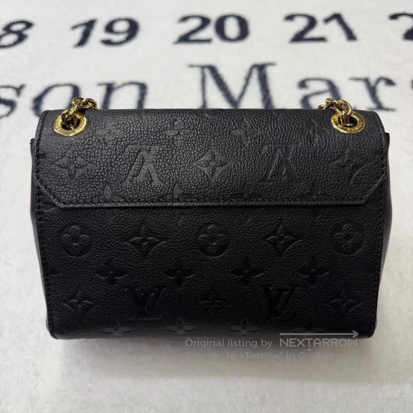 Louis Vuitton Black Textured Crossbody Bag with Gold Hardware. Size ONE SIZE - 2 Thumbnail