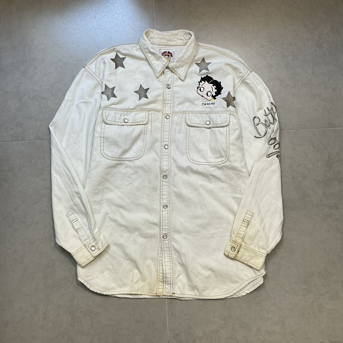 Other 90s Betty Boop Embroidery Shirt Size US M / EU 48-50 / 2 - 6 Thumbnail