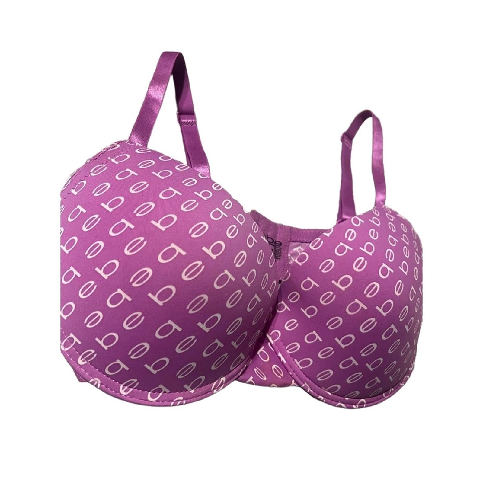 Other Bebe Bra 36DD Purple Logo Print All-Over Logo Size ONE SIZE - 3 Thumbnail