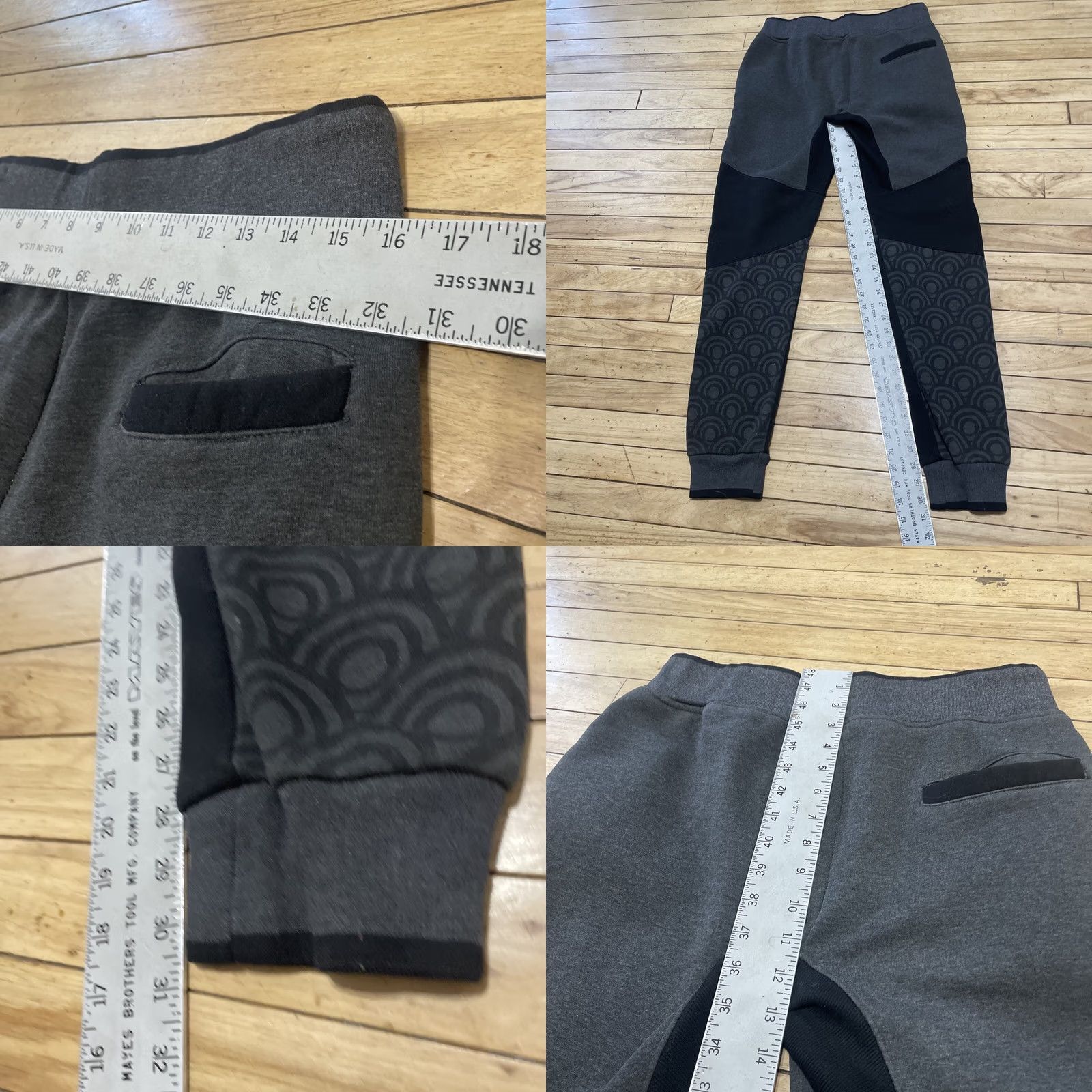 Vintage VINTAGE Fashion Wear Aztec Sweat Pants Men L Black White Tribal Drawstring Taper Joggers Size US 33 - 8 Thumbnail