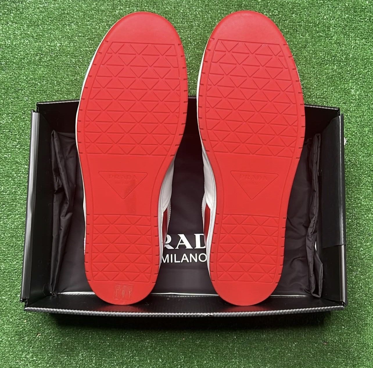 Prada Prada Downtown Leather ‘White Lacquer Red’ Size US 12.5 / EU 45-46 - 5 Thumbnail