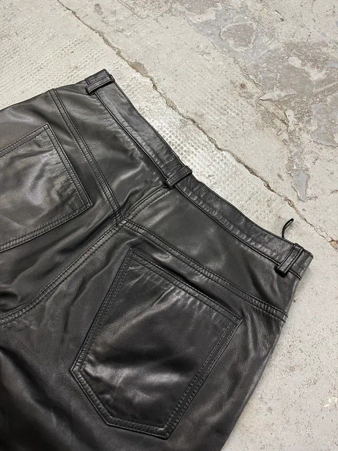Just Cavalli 2000s Cavalli Black Minimalist Leather Pants Size 25" / US 0 / IT 36 - 9 Thumbnail