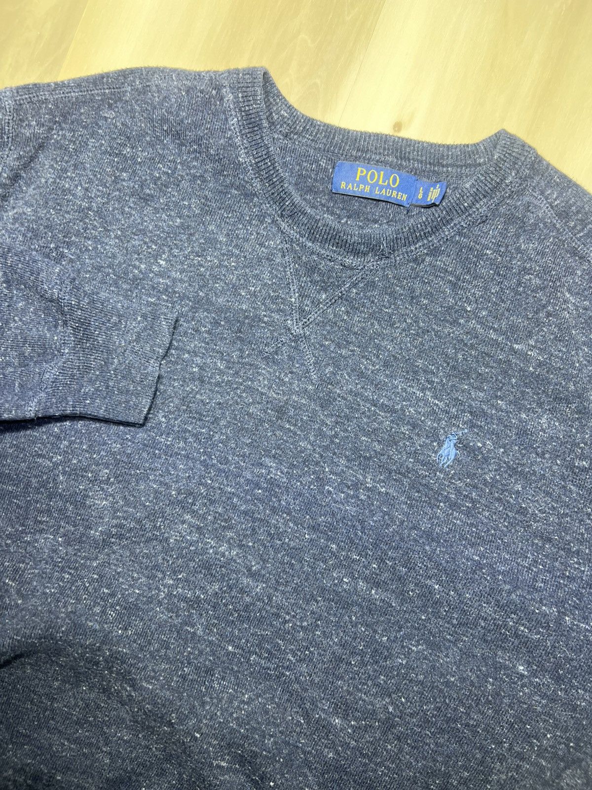 Polo Ralph Lauren POLO RALPH LAUREN Sweater Lightweight Marled Heather Blue Size US L / EU 52-54 / 3 - 1 Thumbnail