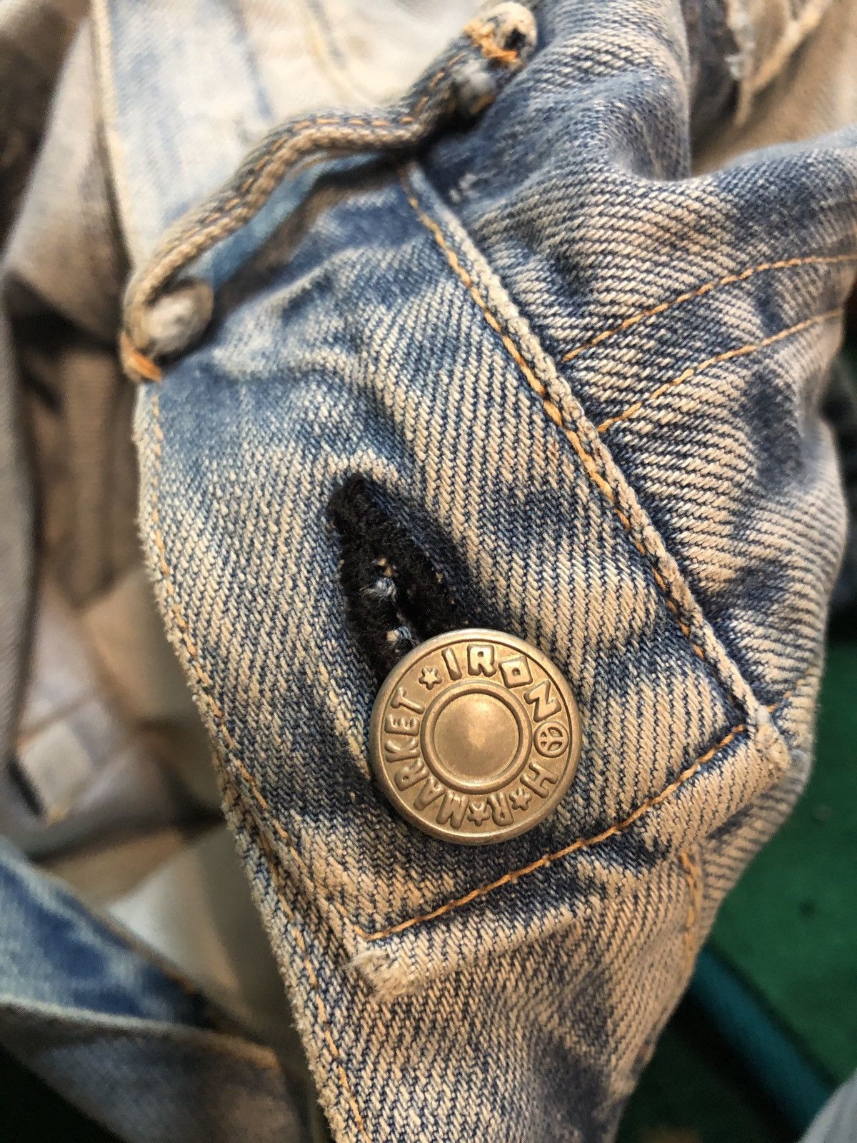 Blue Blue Japan × Japanese Brand Blue Blue Japan Iron HR Market Destress Denim Sun Faded Size US 33 - 9 Thumbnail