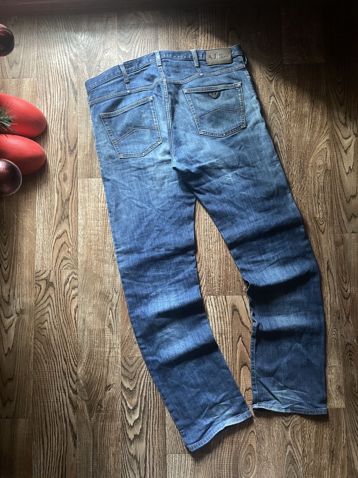 Armani Armani Jeans Metal Logo Pants Blue Mens 38 Size US 38 / EU 54 - 2 Thumbnail